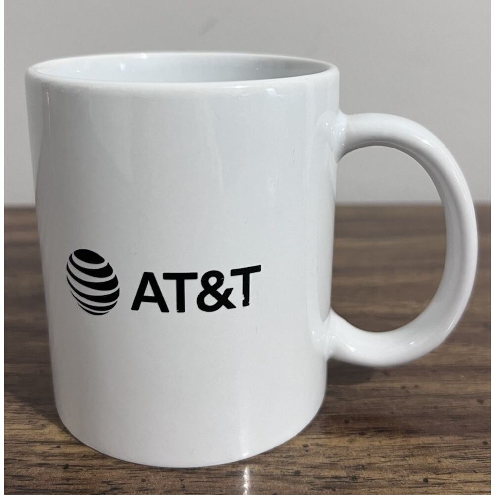AT&T Black Logo Telephone Telecommunication Phone Company Coffee Mug Cup